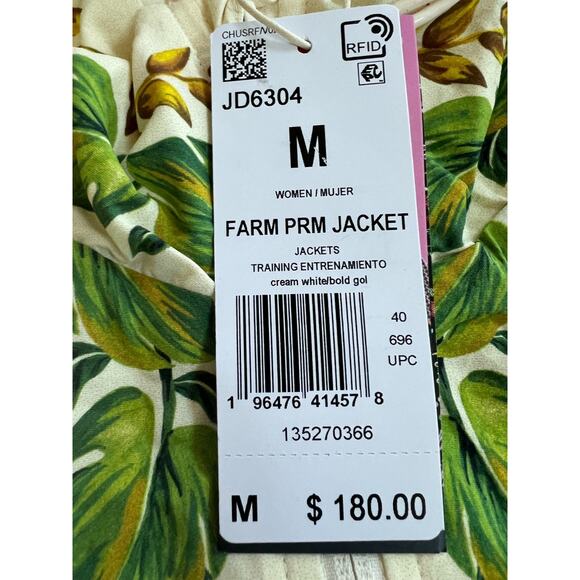 adidas x FARM Rio Premium Jacket JD6304 Women's Size M New - Picture 3 of 16